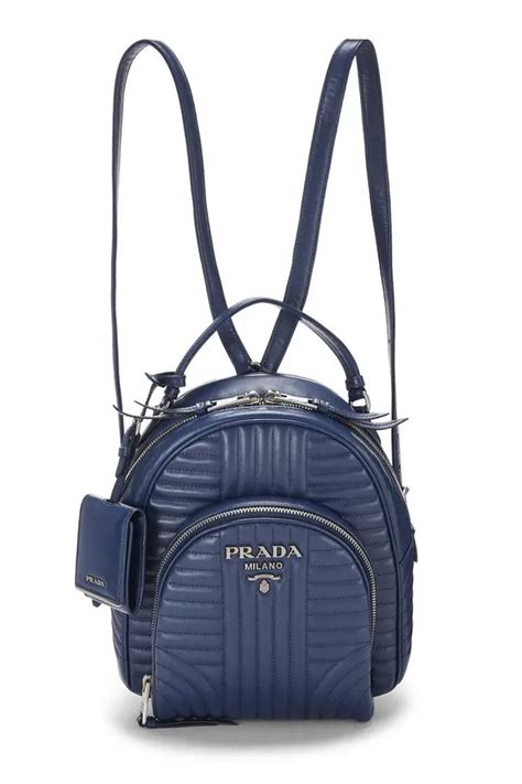 prada blue calfskin diagramme backpack|prada recycled bags.